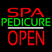 Red Spa Green Pedicure White Line Open Enseigne Néon