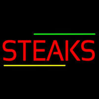 Red Steaks Enseigne Néon