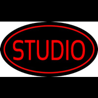 Red Studio Oval Enseigne Néon