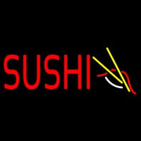 Red Sushi Logo Enseigne Néon