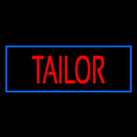 Red Tailor With Blue Border Enseigne Néon