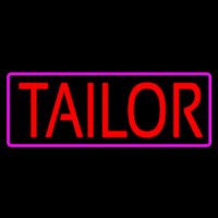 Red Tailor With Pink Border Enseigne Néon