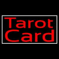 Red Tarot Card And White Enseigne Néon
