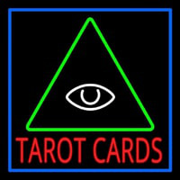 Red Tarot Cards Logo Enseigne Néon
