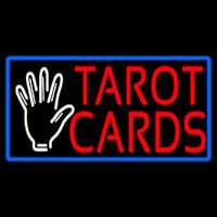 Red Tarot Cards White Palm Enseigne Néon