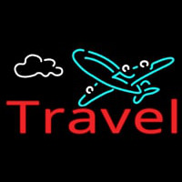 Red Travel With Logo Enseigne Néon
