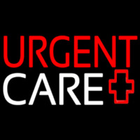 Red Urgent Care Plus Logo Enseigne Néon