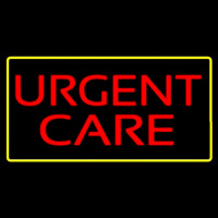 Red Urgent Care Yellow Border Enseigne Néon