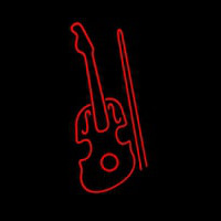 Red Violin Logo Enseigne Néon