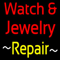 Red Watch And Jewelry Yellow Repair Enseigne Néon