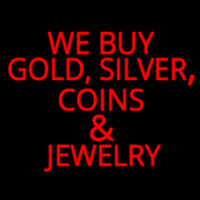 Red We Buy Gold Silver Coins And Jewelry Enseigne Néon