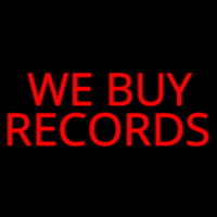 Red We Buy Records Enseigne Néon