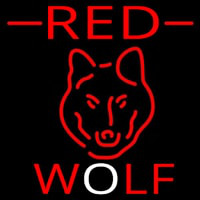 Red Wolf Head Beer Sign Enseigne Néon