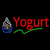 Red Yogurt Logo Enseigne Néon