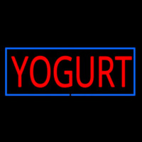 Red Yogurt With Blue Border Enseigne Néon