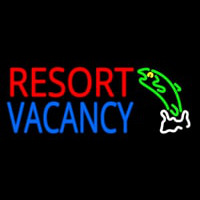 Resort Vacancy With Fish Enseigne Néon