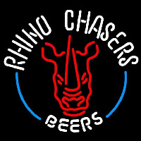 Rhino Chasers Large Beer Sign Enseigne Néon