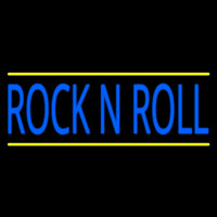 Rock N Roll Block Blue Border 2 Enseigne Néon