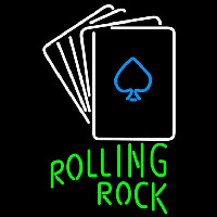 Rolling Rock Cards Beer Sign Enseigne Néon
