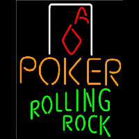 Rolling Rock Poker Squver Ace Beer Sign Enseigne Néon