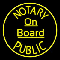 Round Notary Public On Board Enseigne Néon