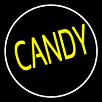 Round Yellow Candy Enseigne Néon