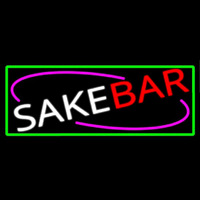 Sake Bar With Green Border Enseigne Néon