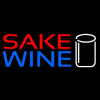 Sake Wine With Glass Enseigne Néon