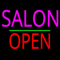 Salon Block Open Green Line Enseigne Néon