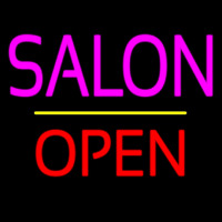 Salon Open Yellow Line Enseigne Néon