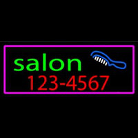 Salon With Comb And Number Enseigne Néon