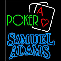 Samuel Adams Green Poker Beer Sign Enseigne Néon