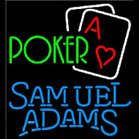 Samuel Adams Green Poker Beer Sign Enseigne Néon