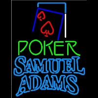 Samuel Adams Green Poker Red Heart Beer Sign Enseigne Néon