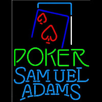 Samuel Adams Green Poker Red Heart Beer Sign Enseigne Néon