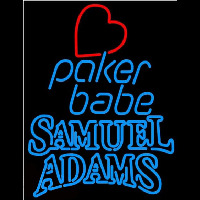 Samuel Adams Poker Girl Heart Babe Beer Sign Enseigne Néon