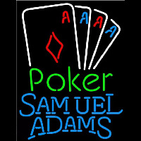 Samuel Adams Poker Tournament Beer Sign Enseigne Néon