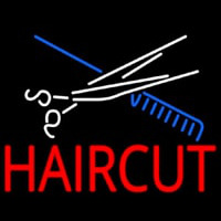 Scissor And Comb Haircut Enseigne Néon