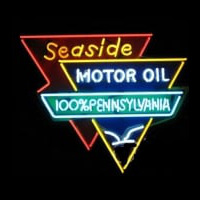 Seaside Motor Oil Enseigne Néon