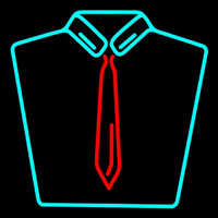 Shirt With Tie Logo Enseigne Néon