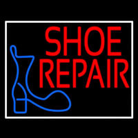 Shoe Repair Logo With Border Enseigne Néon