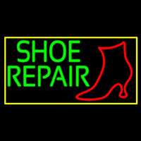 Shoe Repair Yellow Border Enseigne Néon