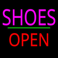 Shoes Open Block Green Line Enseigne Néon