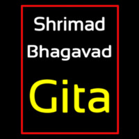 Shrimad Bhagavad Gita With Border Enseigne Néon