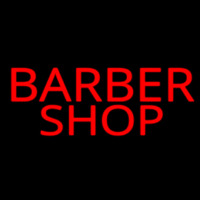 Simple Red Barber Shop Enseigne Néon