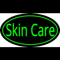 Skin Care Oval Green Enseigne Néon