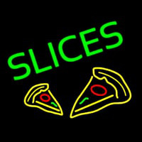 Slices With Pizza Slice Enseigne Néon