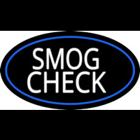 Smog Check Logo Blue Oval Enseigne Néon