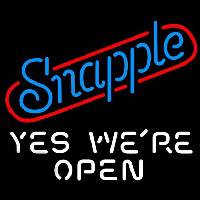 Snapple Yes We are Open Enseigne Néon