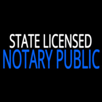 State Notary Public Licensed Enseigne Néon